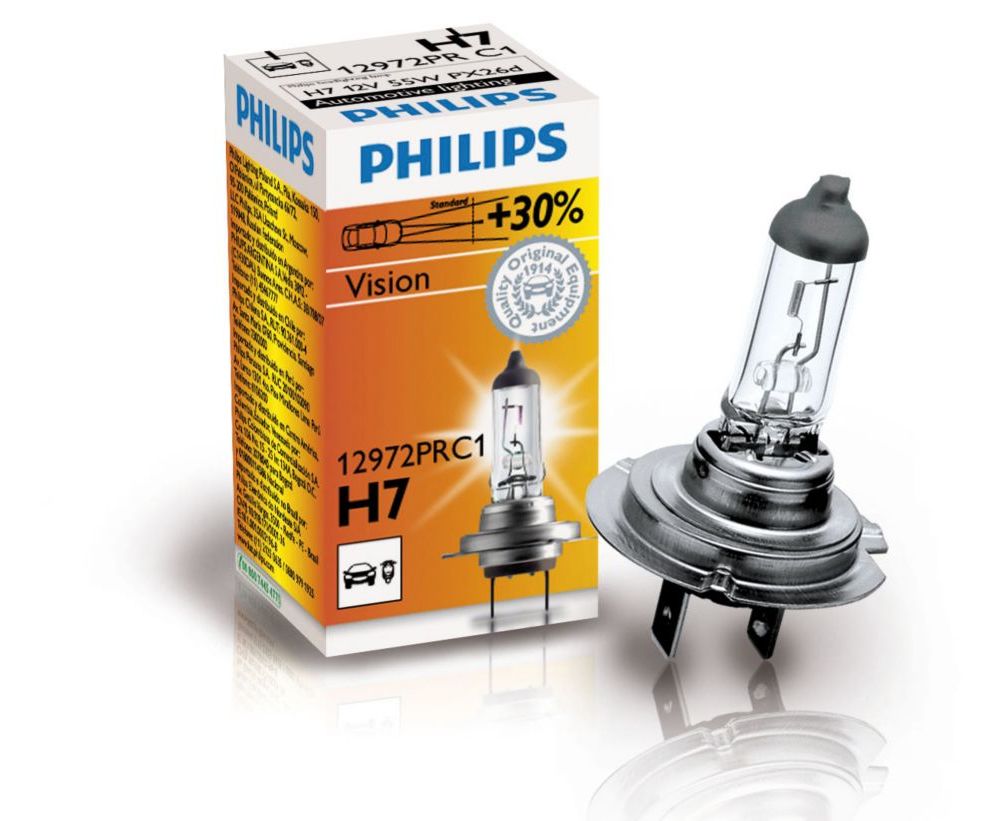 Лампа H 7 12V 55W "PHILIPS"  +30% 12972PR C1 (405937)