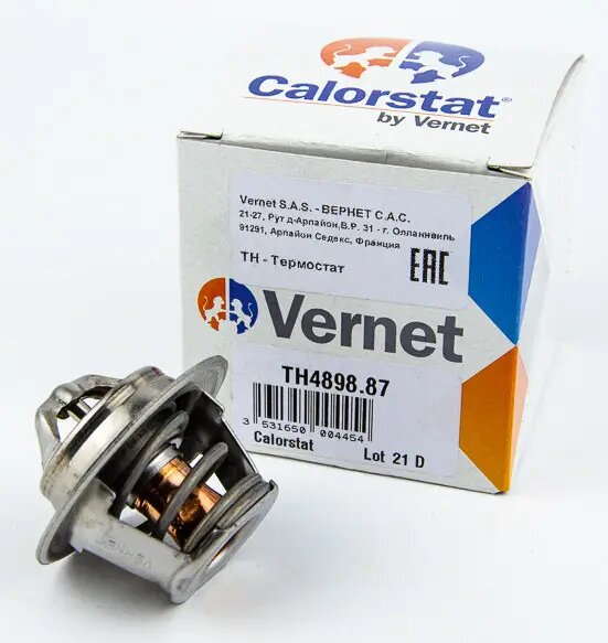 Термостат Lanos, Aveo 1,5 "Vernet" (4898.87 жовт.встав.)