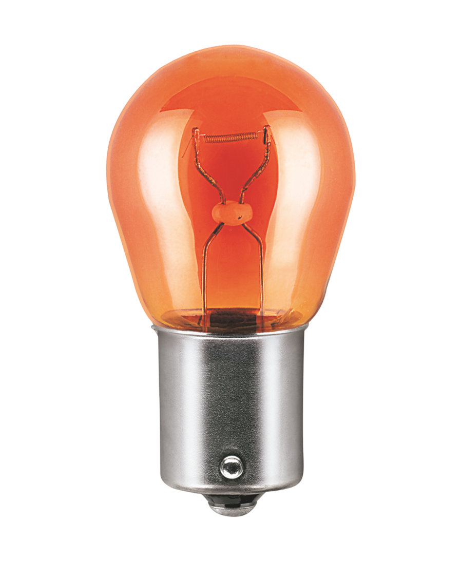 Лампа 12V  21W "OSRAM" одноконт. зі зміщ. цоколем (7507) ORANGE