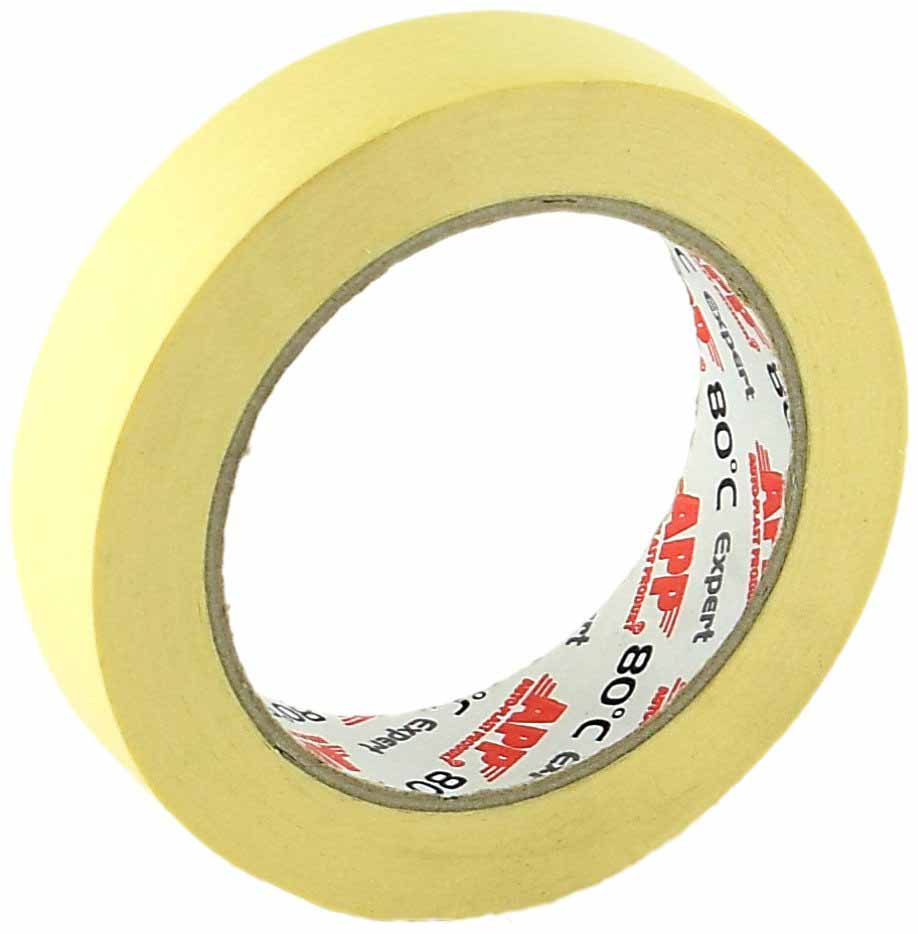 070202 АРР Стрічка маскуюча 24мм - жовта 80С 070202 АРР Стрічка маскуюча 24мм - жовта 80С