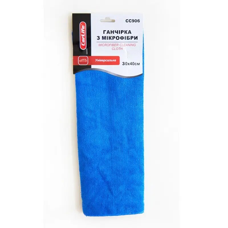 Carlife  CC906  Ганчірка з мікрофібри  30*40 см синя