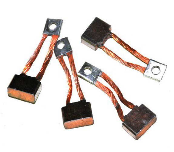 Щетки стартера Москвич (ст."КАТЭК" 4шт) с клемой