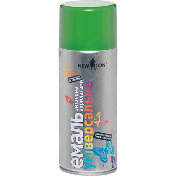 NEW TON  RAL 6010 Емаль універсальна, світло-зелена аероз. 400мл