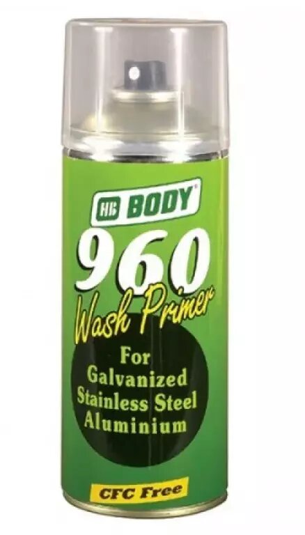 BODY Аерозольний грунт 960 кислотний WASH PRIMER, жовто-зел. 400мл BODY Аерозольний грунт 960 кислотний WASH PRIMER, жовто-зел. 400мл