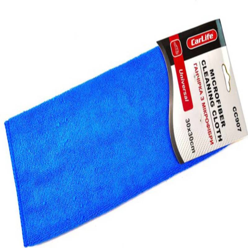 Carlife  CC907  Ганчірка з  мікрофібри  30*30 см синя