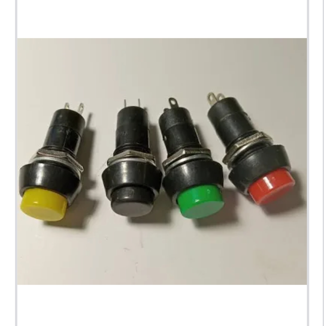 Кнопка кольорова кругла металева без фіксації №321