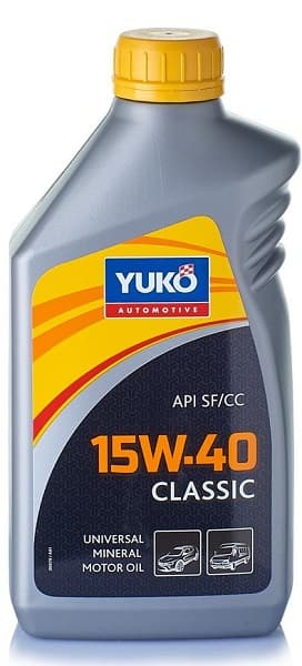 Олива YUKO CLASSIC 15W-40, API SF/CC (каністра 1л)