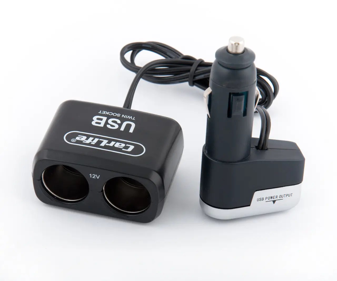 Carlife Розгалужувач прикурювача CS 303  2в1+ USB, 12В, 5А