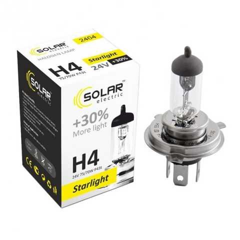 Лампа H 4 24V 75/70W P43t "SOLAR" +30% (2404)