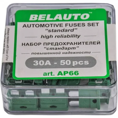 Запобіжники ЄВРО "BELAUTO" 30A (АП66) 50шт