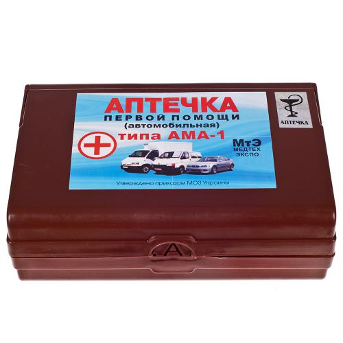 VITOL  Аптечка  463 АМА-1 Червоний хрест, з знеболюючим  36 предм. (коричнева)