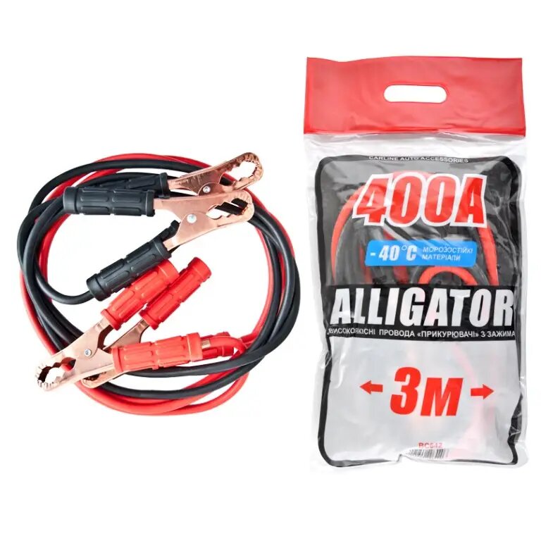 Carlife  Провода-прикурювачі БС 642  400А 3м (поліетил.пакет) Alligator