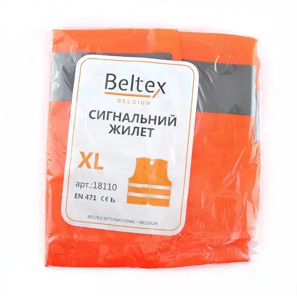 Carlife  Сигнальний жилет  Вeltex (18110)  оранжевий  XL
