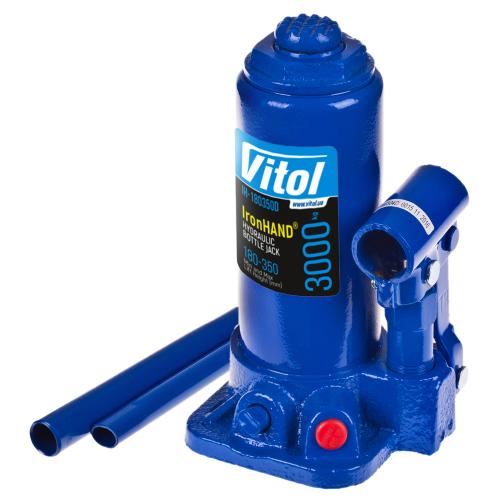 VITOL  Домкрат гідравлічний телескоп  3т валіза, min 180мм-max 350мм  (ДБ-02006/IH-180350D-K)