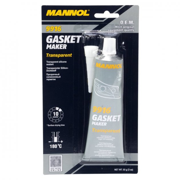 9916 Silicone-Gasket transp. 85 гр/ Прозорий силіконовий герметик