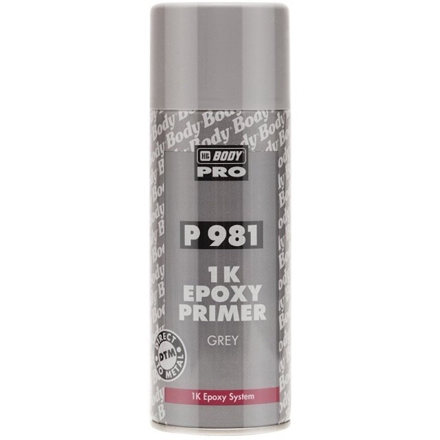 BODY Аерозольний грунт 981 епоксидний EPOXY PRIMER, сірий 400мл BODY Аерозольний грунт 981 епоксидний EPOXY PRIMER, сірий 400мл