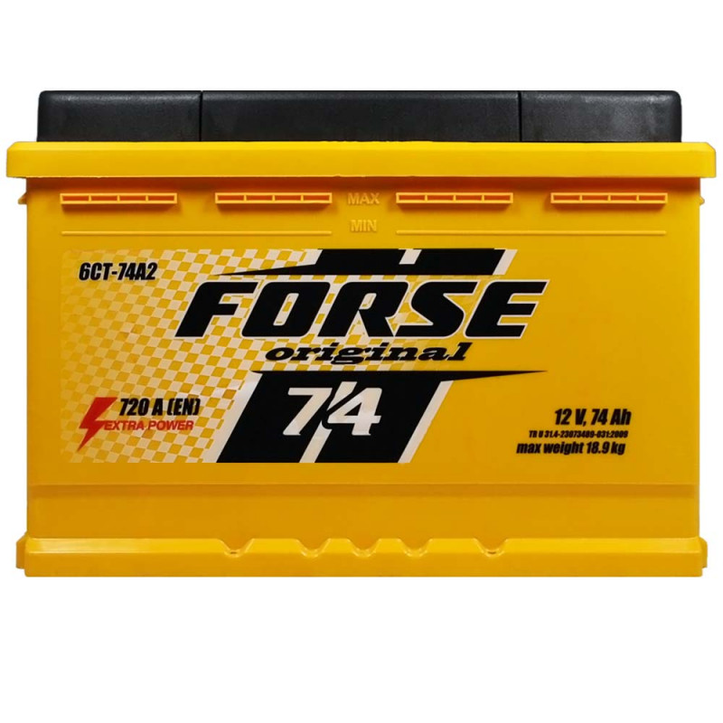 Автомобільний акумулятор FORSE  74Ah 720A R+ (L3)