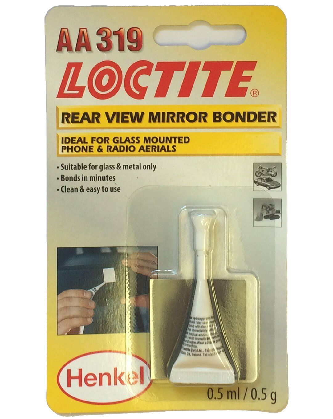 Клей дзеркала заднього огляду LOCTITE AA 319, 0.5мл Клей дзеркала заднього огляду LOCTITE AA 319, 0.5мл