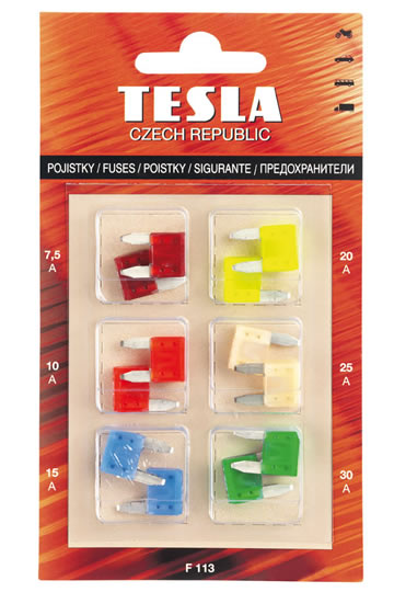 Запобіжники "TESLA" МІНІ 12шт (F113)