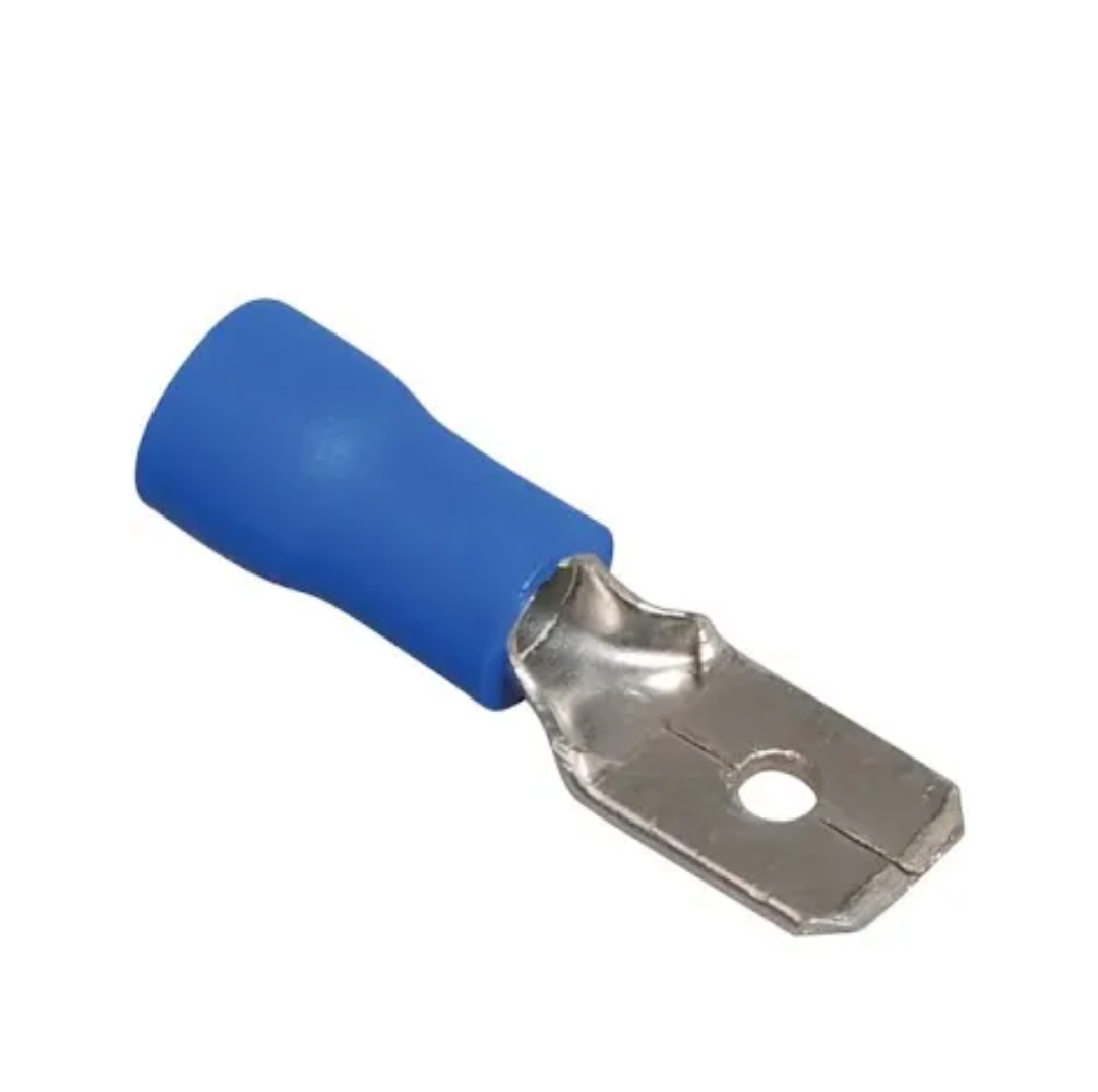 Клема  (тато) мікро.(4,8) d-2,5 мм з синім ізолятором (4039)