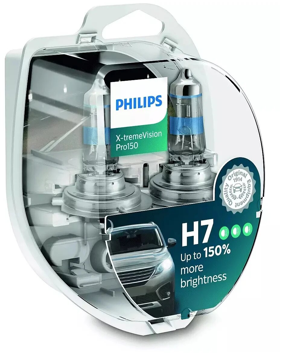 Лампа H 7 12V 55W "PHILIPS" +150% 12972XVP S2 (000694)