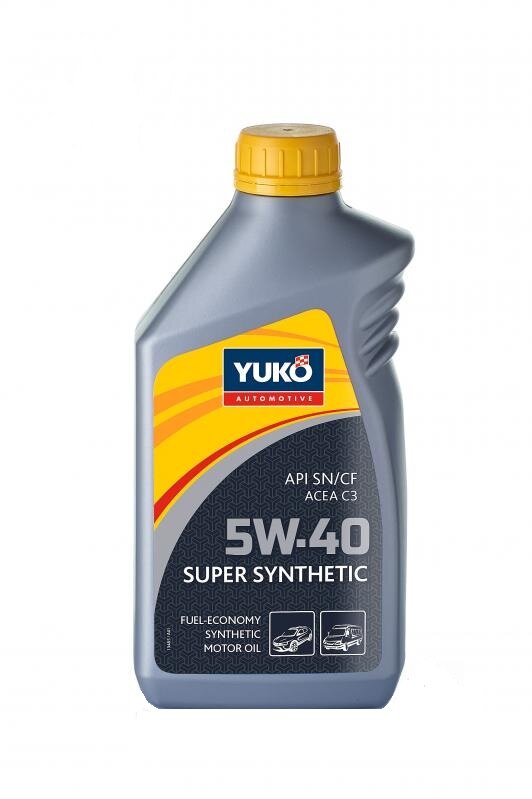 Олива моторна синт. YUKO SUPER SYNTHETIC 5W-40 API SN/CF (каністра 1л) (12шт уп)