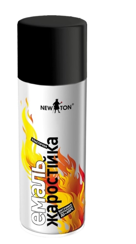 Емаль NEW TON жаростійка  чорна, аер. 400 мл