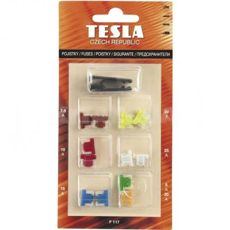 Запобіжники "TESLA" Япон. авто 12шт (F117)+щипці