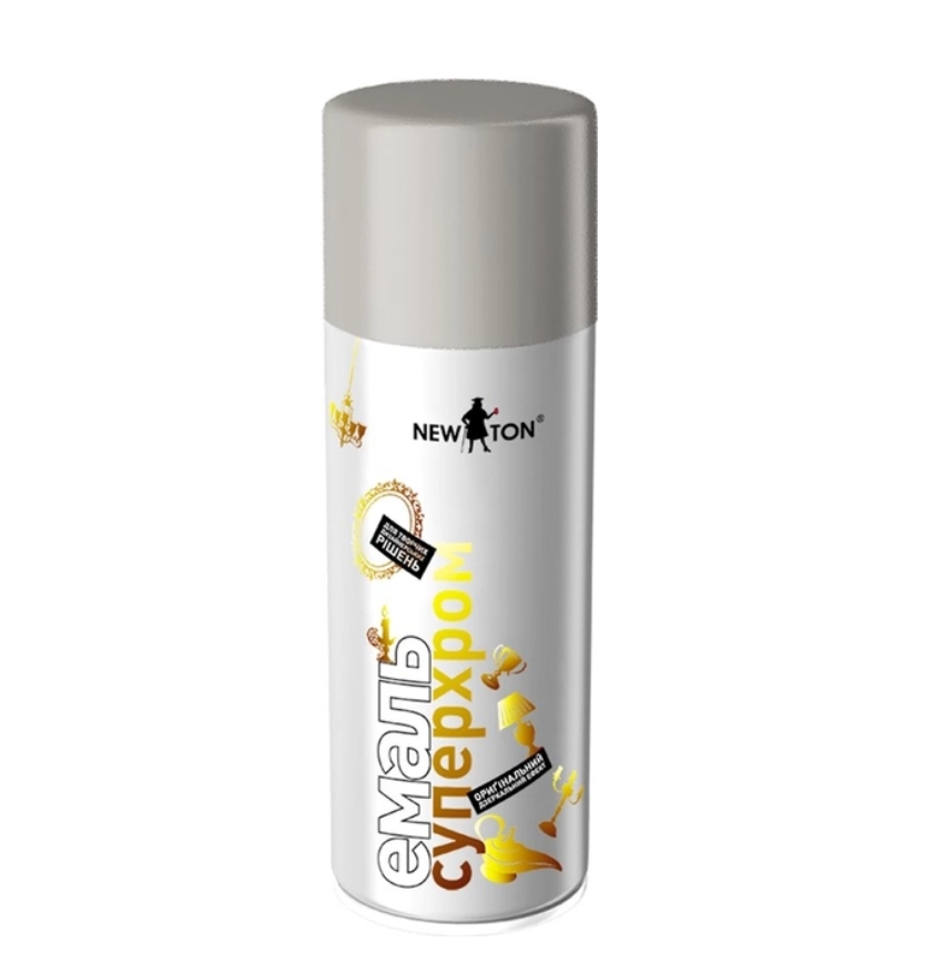 Емаль NEW TON жаростійка  срібляста, аер. 400 мл