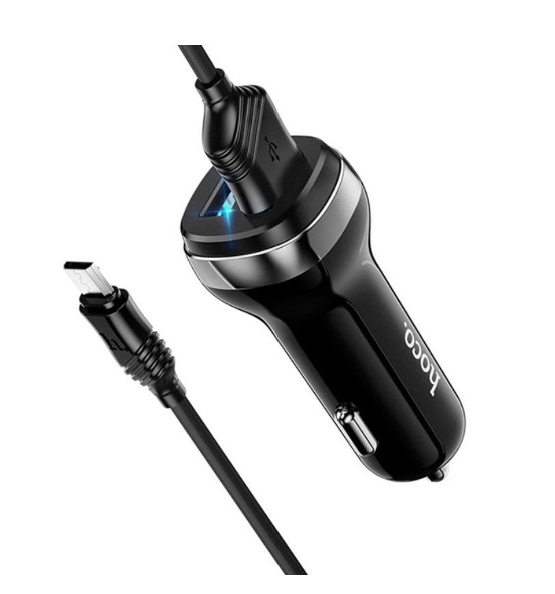 АЗУ "HOCO" (Z40) 2USB 2.4A +кабель Micro USB Black
