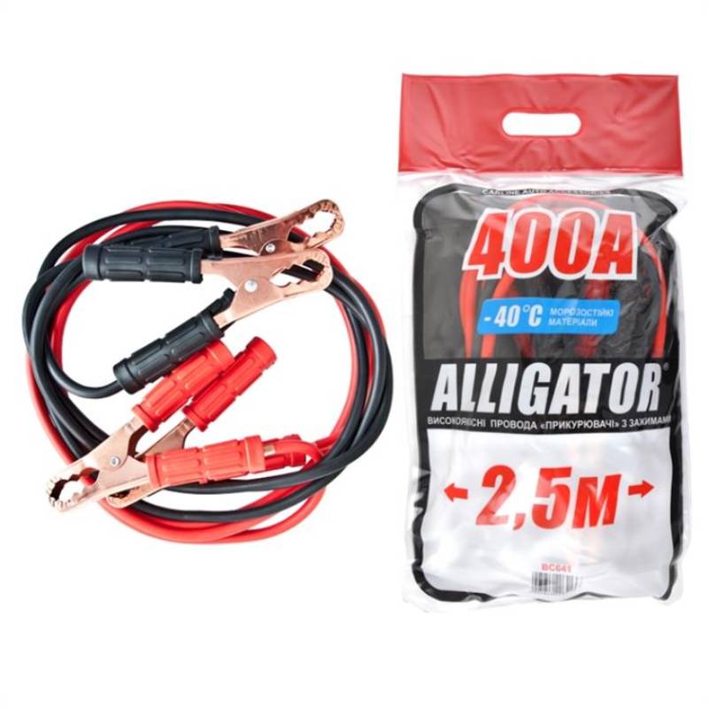 ALLIGATOR  БС 641  Провода-прикурювачі 400А  2,5м (поліетил.пакет)