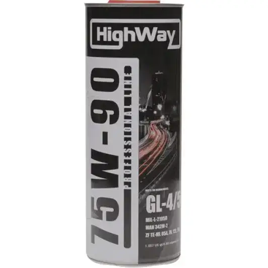 Олива трансмiciйна HighWay напiвсинтетична 75W-90 GL-4/5  п/с 1л