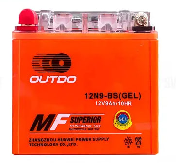 Мото OUTDO  12N9-BS GEL (12V 9A) Мото OUTDO  12N9-BS GEL (12V 9A)