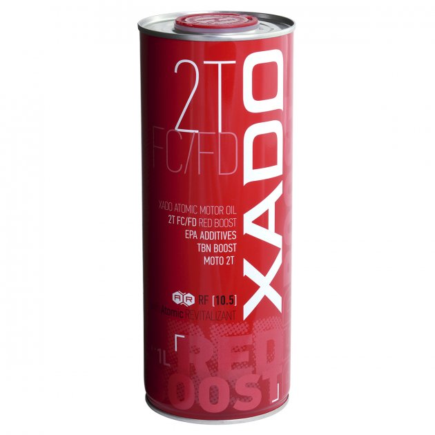 Олива моторна XADO Atomic Oil 2T FC/FD Red Boostt (бляшанка 1 л) XA26199 Олива моторна XADO Atomic Oil 2T FC/FD Red Boostt (бляшанка 1 л) XA26199