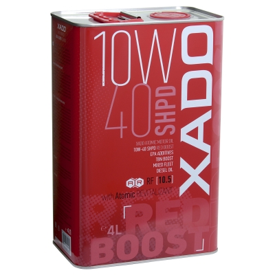 Олива моторна XADO Atomic Oil 10W-40 SHPD Red Boost (бляшанка 4 л) ХА 26249
